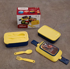 5621 Double Layer Lunch Box Stylish Lid Lunch Box With Fork & Spoon Lunch Box For Children School Lunch Box