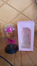 LED Decorative Rose with Butterfly in Transparent Plastic Dome (1 Pc / Battery Not Included)