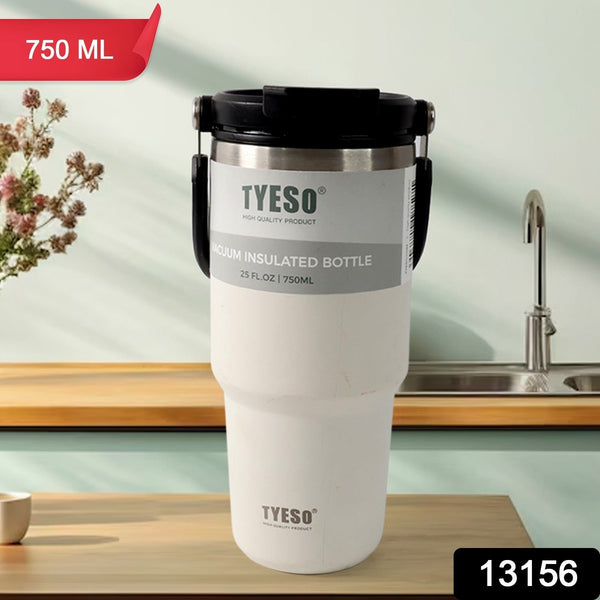 High Quality Stainless Steel Vacuum Glass Insulated Glass Coffee Cups Double Walled Travel Mug, Car Coffee Mug (With Lid & Handle / 1 Pc)