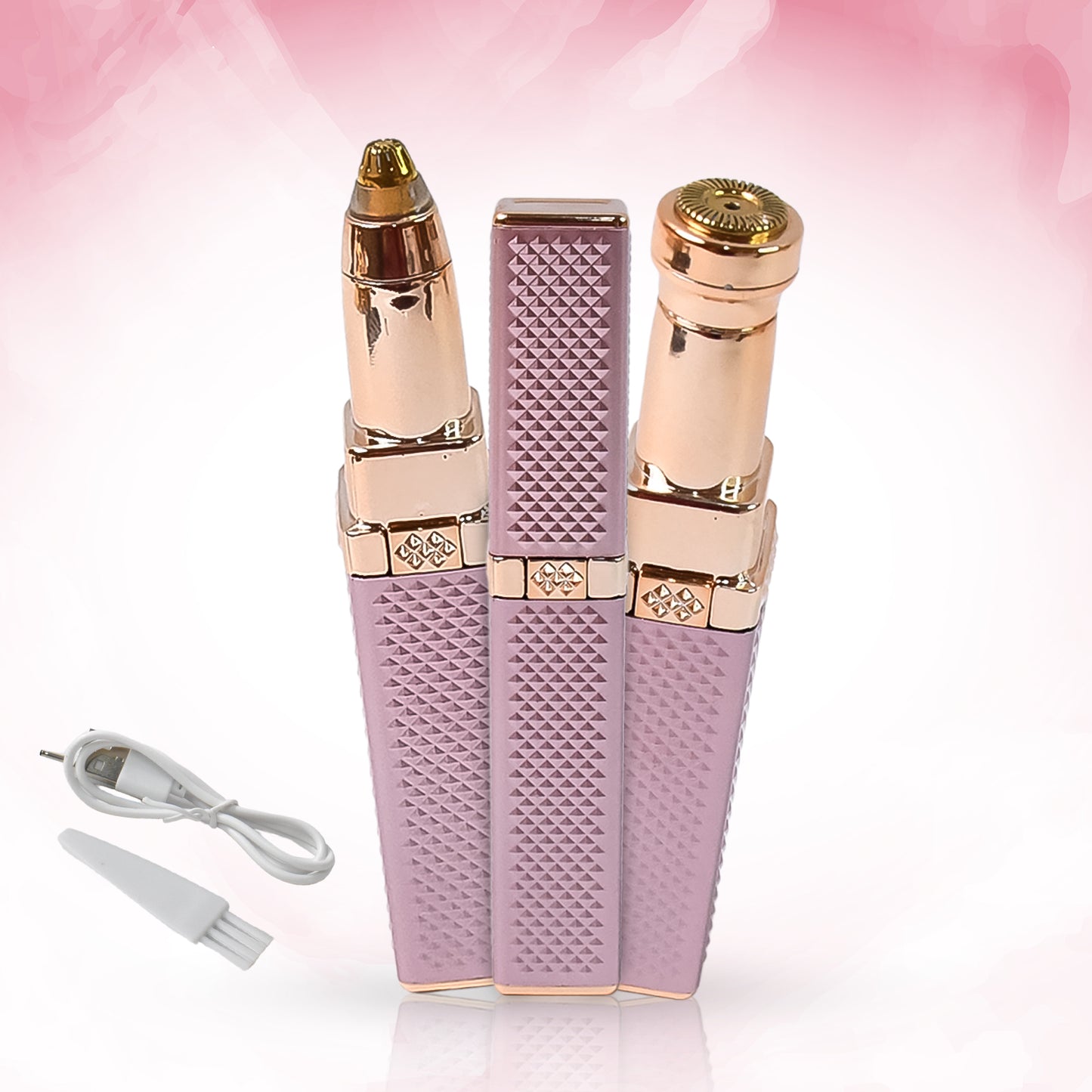 2-in-1 Eyebrow & Facial Hair Trimmer (LED, Rechargeable)