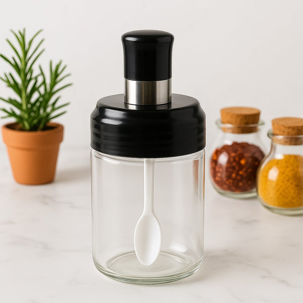 Spice Ease Glass Jar with Spoon