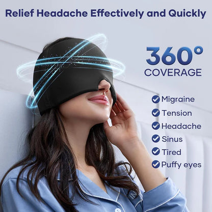 Instant Migraine Relief Ice Cap – 360° Cold Therapy for Headache & Sinus Pain