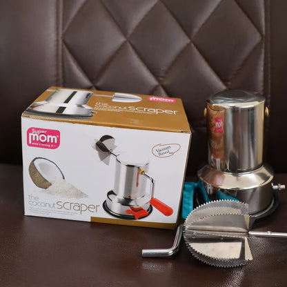 Stainless Steel Coconut Scraper With Vacuum Base (1 Pc)