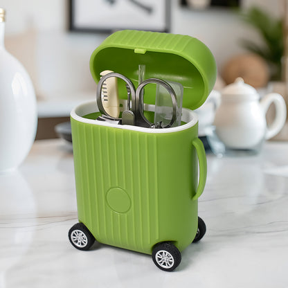 Mini Travel Manicure & Pedicure Grooming Kit (8-Piece Set with Trolley Case)