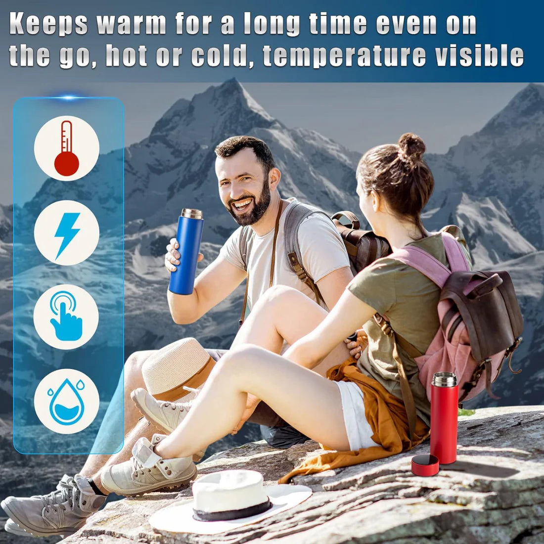 Smart Vacuum Insulated Water Bottle with LED Temperature Display (500ml) – Hot & Cold