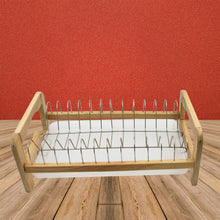 Stainless steel dish rack with tray for storage