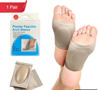 Foot Arch Support Sleeve with Cushion – Pain Relief for Flat Feet & Plantar Fasciitis (1 Pair)