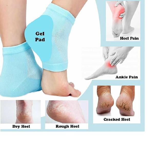 Silicone Heel Pain Relief Socks (Gel Cushion Support)