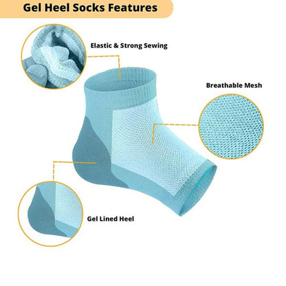 Silicone Heel Pain Relief Socks (Gel Cushion Support)
