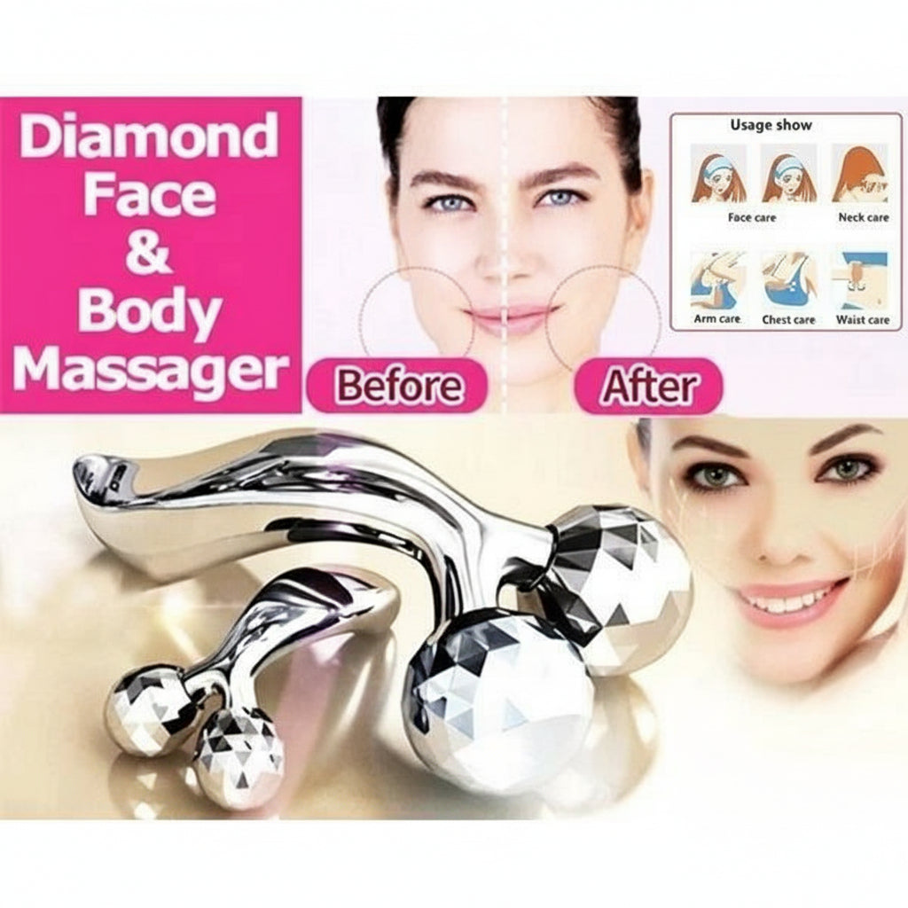 3D Face Roller Massager (Lift, Tone & Glow Tool)