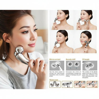 3D Face Roller Massager (Lift, Tone & Glow Tool)