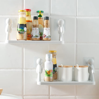 Cute Floating Wall Shelf with Adhesive Mount – Decorative Mini Storage Rack