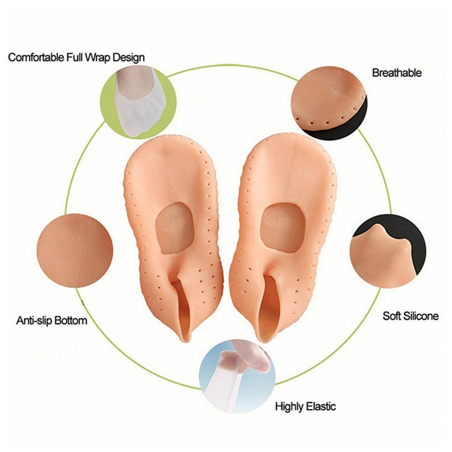 Silicone Anti-Crack Heel Protector (Moisturizing Foot Socks)