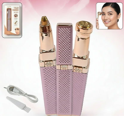 2-in-1 Eyebrow & Facial Hair Trimmer (LED, Rechargeable)