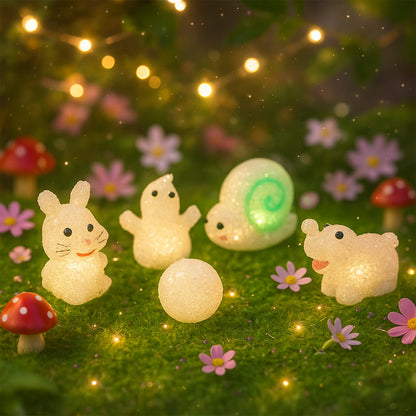 Christmas Multi-Shape Crystal LED Night Light Lamps – 6 Pc Set