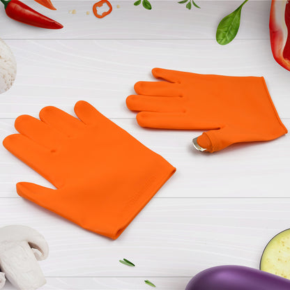Silicone Thumb Knife Gloves for Vegetable Cutting & Harvesting (1 Pair)
