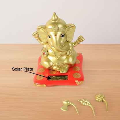 Solar-Powered Dancing Ganesha Idol – Premium Decorative Showpiece (1 Pc)