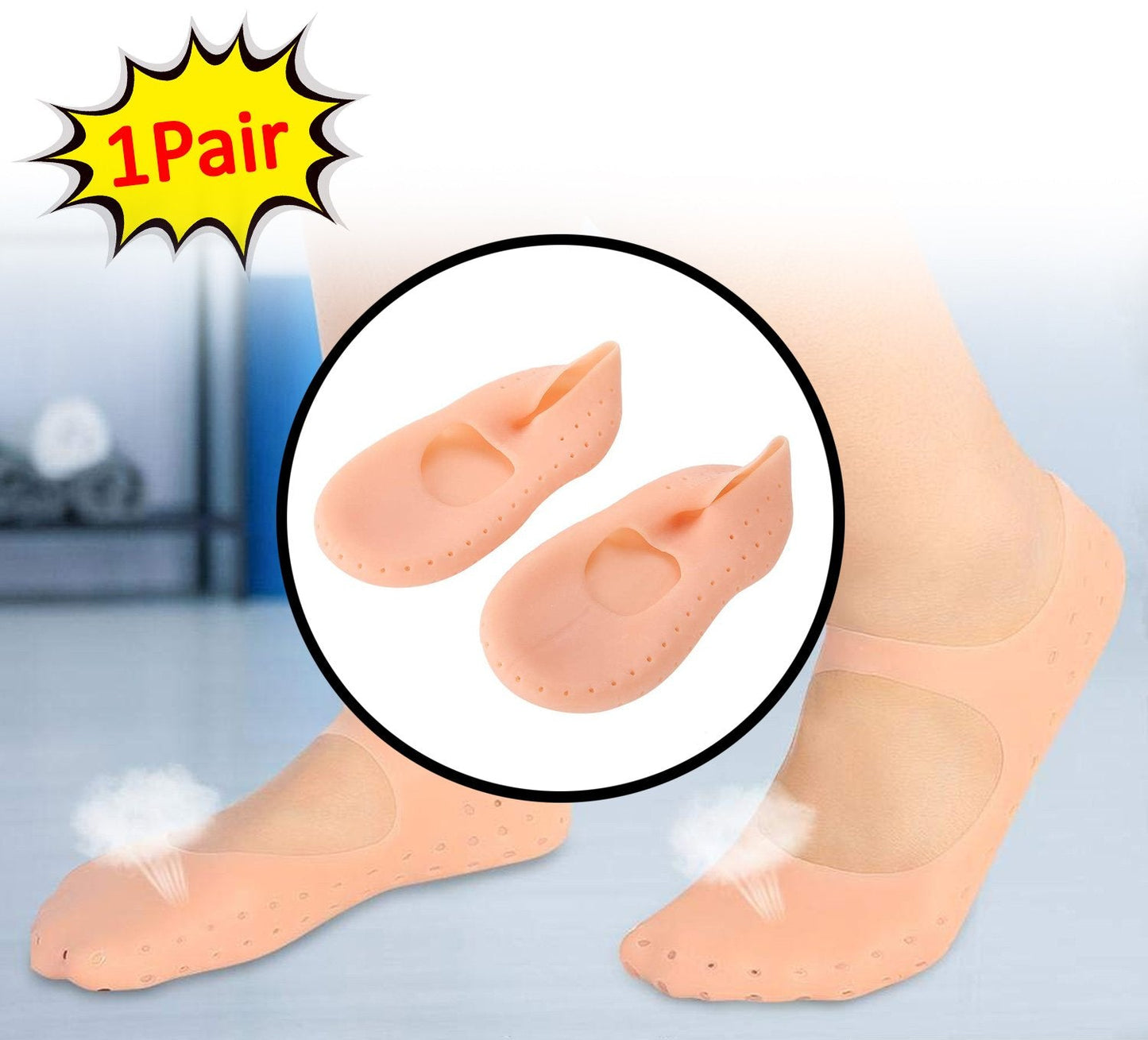 Silicone Anti-Crack Heel Protector (Moisturizing Foot Socks)