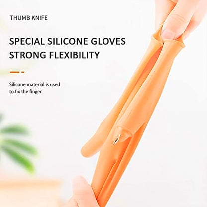 Silicone Thumb Knife Gloves for Vegetable Cutting & Harvesting (1 Pair)