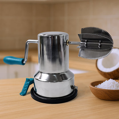 Stainless Steel Coconut Scraper With Vacuum Base (1 Pc)