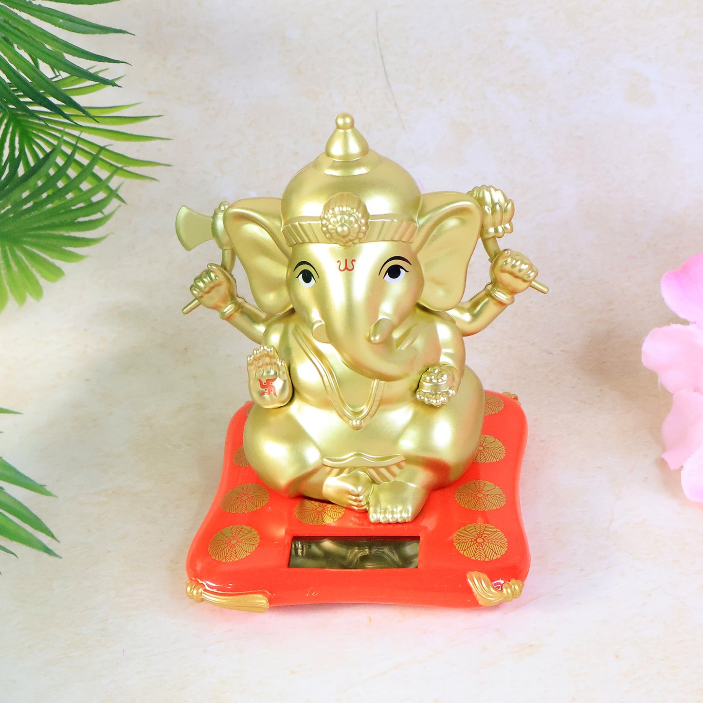 Solar-Powered Dancing Ganesha Idol – Premium Decorative Showpiece (1 Pc)