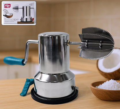 Stainless Steel Coconut Scraper With Vacuum Base (1 Pc)