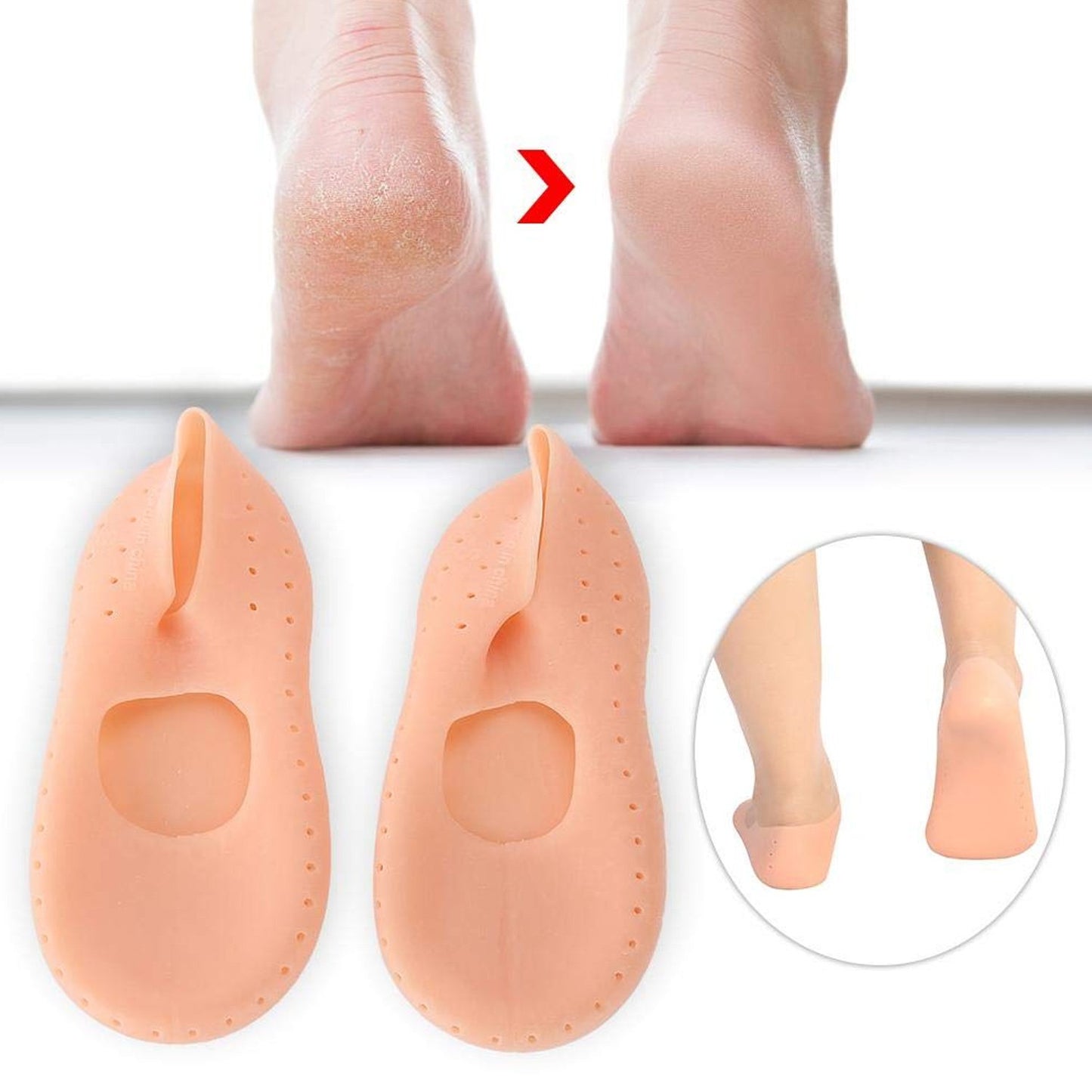 Silicone Anti-Crack Heel Protector (Moisturizing Foot Socks)
