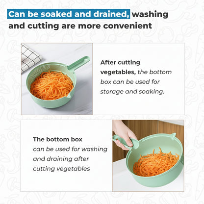 Multi-Function Vegetable Cutter & Grater Set (3-in-1 Peeler & Slicer Tool)