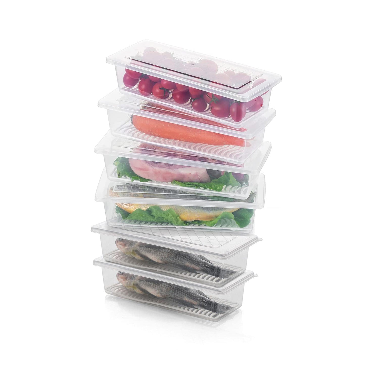Vegetables & Fruits Freezer Storage Container – Pack of 6 (1500ML Each)