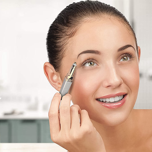 2-in-1 Eyebrow & Facial Hair Trimmer (LED, Rechargeable)