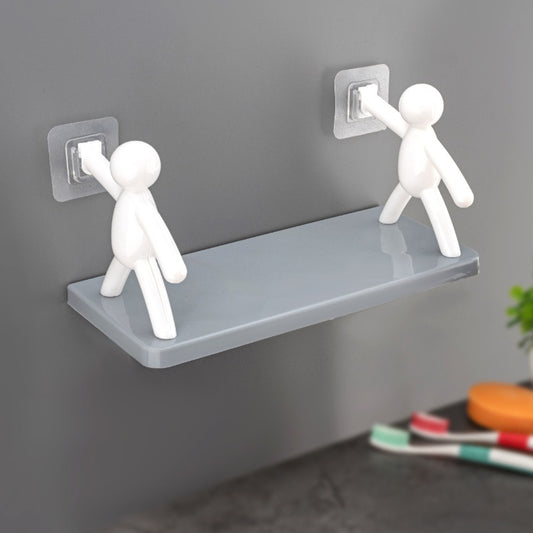 Cute Floating Wall Shelf with Adhesive Mount – Decorative Mini Storage Rack