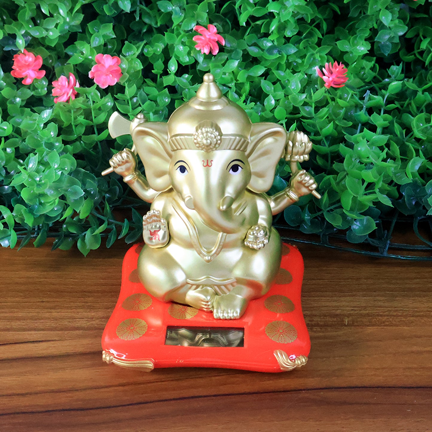 Solar-Powered Dancing Ganesha Idol – Premium Decorative Showpiece (1 Pc)