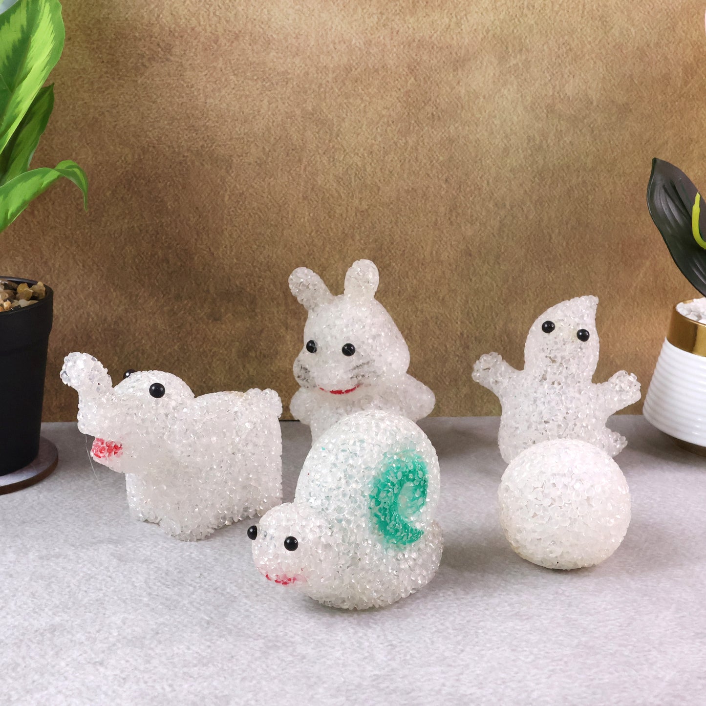 Christmas Multi-Shape Crystal LED Night Light Lamps – 6 Pc Set