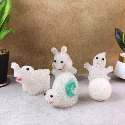 Christmas Multi-Shape Crystal LED Night Light Lamps – 6 Pc Set