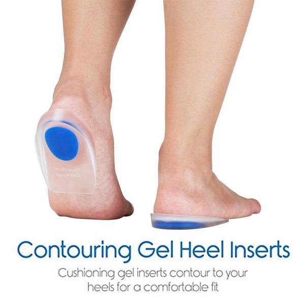 Gel Heel Cups – Shock-Absorbing Silicone Heel Pads for Heel & Ankle Pain Relief (1 Pair)