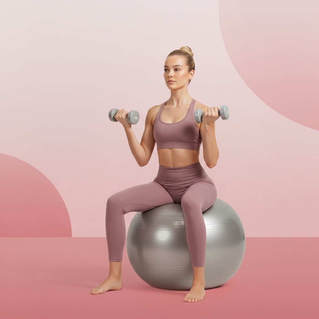 Heavy Duty Anti-Burst Gym Ball with Foot Pump – Stability & Exercise Ball for Home Workout