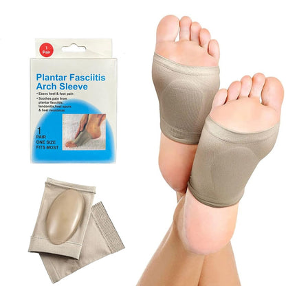 Foot Arch Support Sleeve with Cushion – Pain Relief for Flat Feet & Plantar Fasciitis (1 Pair)