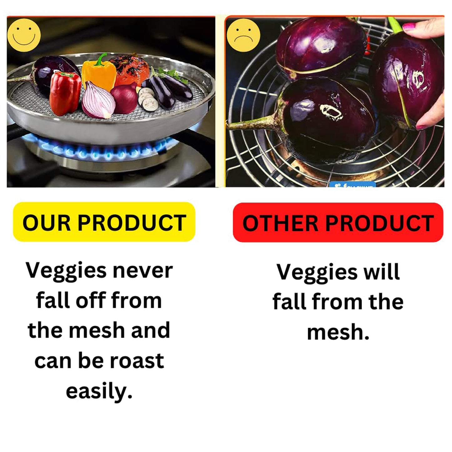 Stainless Steel Roaster Grill Jali for Chapati, Papad & Tandoor Use (1 Pc)