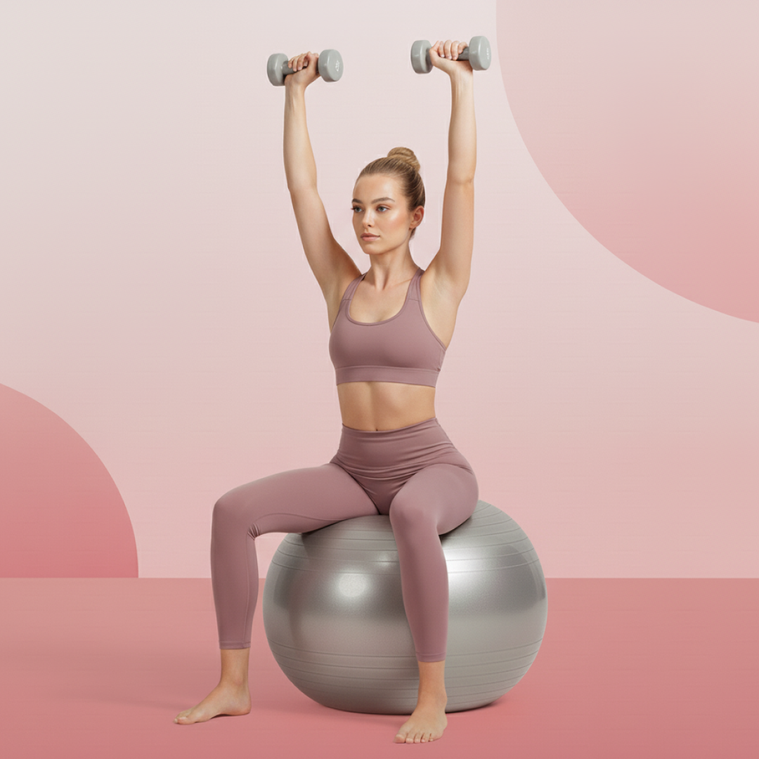 Heavy Duty Anti-Burst Gym Ball with Foot Pump – Stability & Exercise Ball for Home Workout