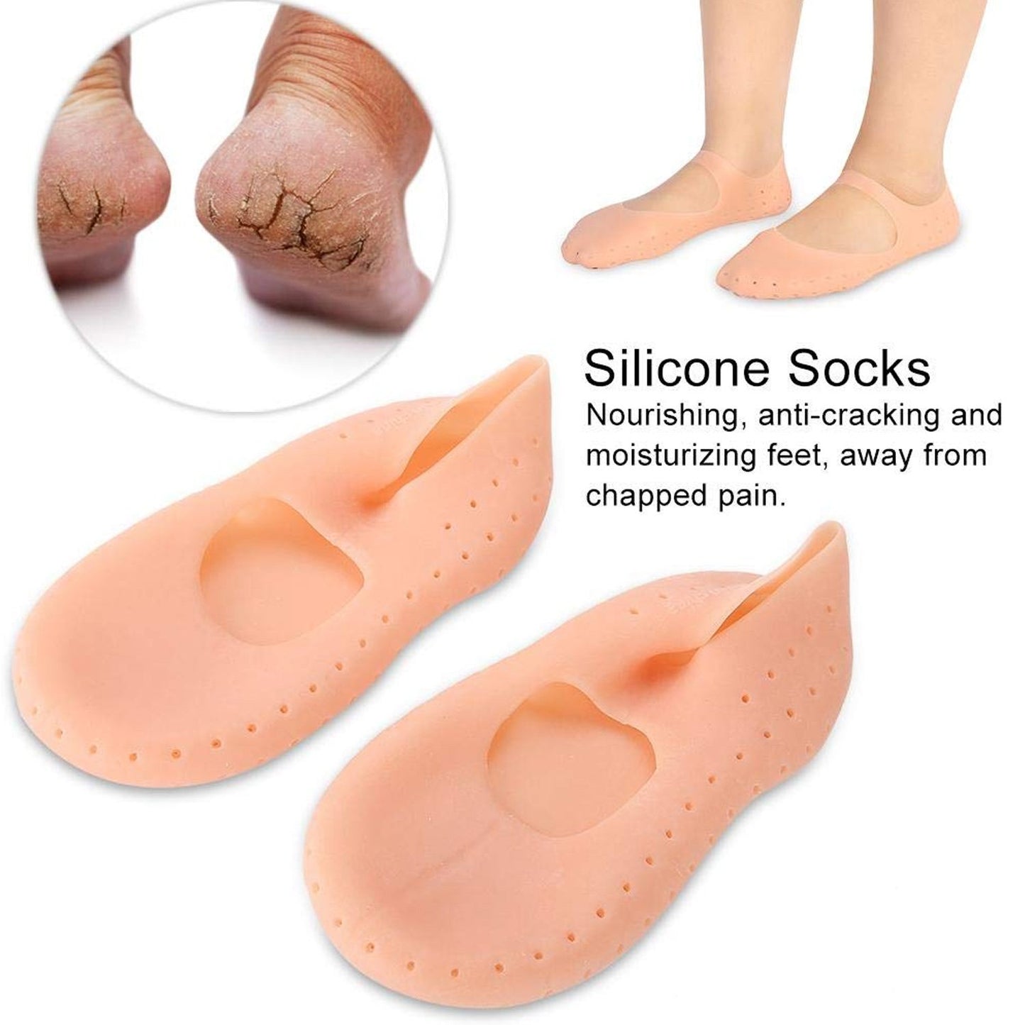 Silicone Anti-Crack Heel Protector (Moisturizing Foot Socks)
