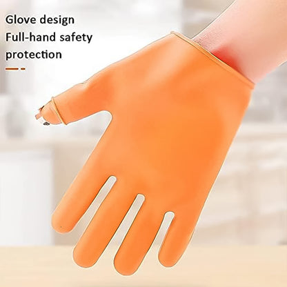 Silicone Thumb Knife Gloves for Vegetable Cutting & Harvesting (1 Pair)