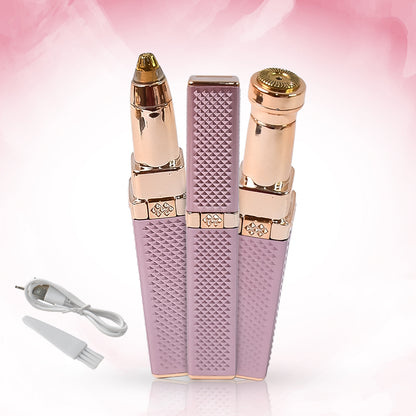 2-in-1 Eyebrow & Facial Hair Trimmer (LED, Rechargeable)