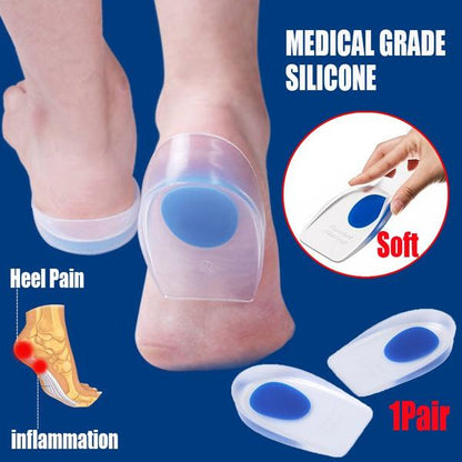 Gel Heel Cups – Shock-Absorbing Silicone Heel Pads for Heel & Ankle Pain Relief (1 Pair)