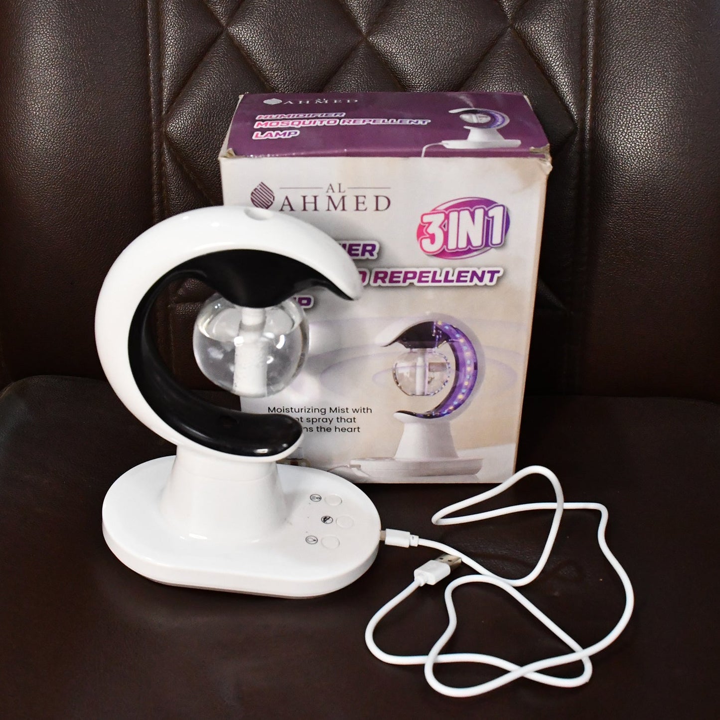 3-in-1 Smart LED Lamp with Humidifier & Mosquito Repellent – Premium Home Gadget