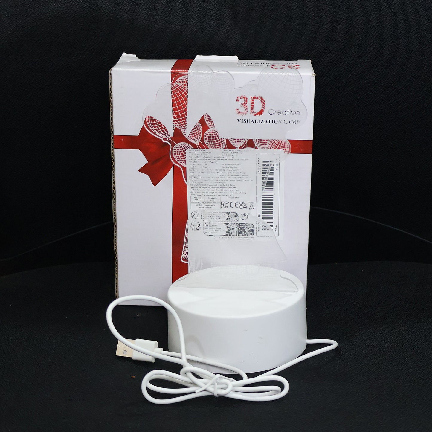 3D Illusion LED Night Lamp – House & Balloons Design (1 Pc